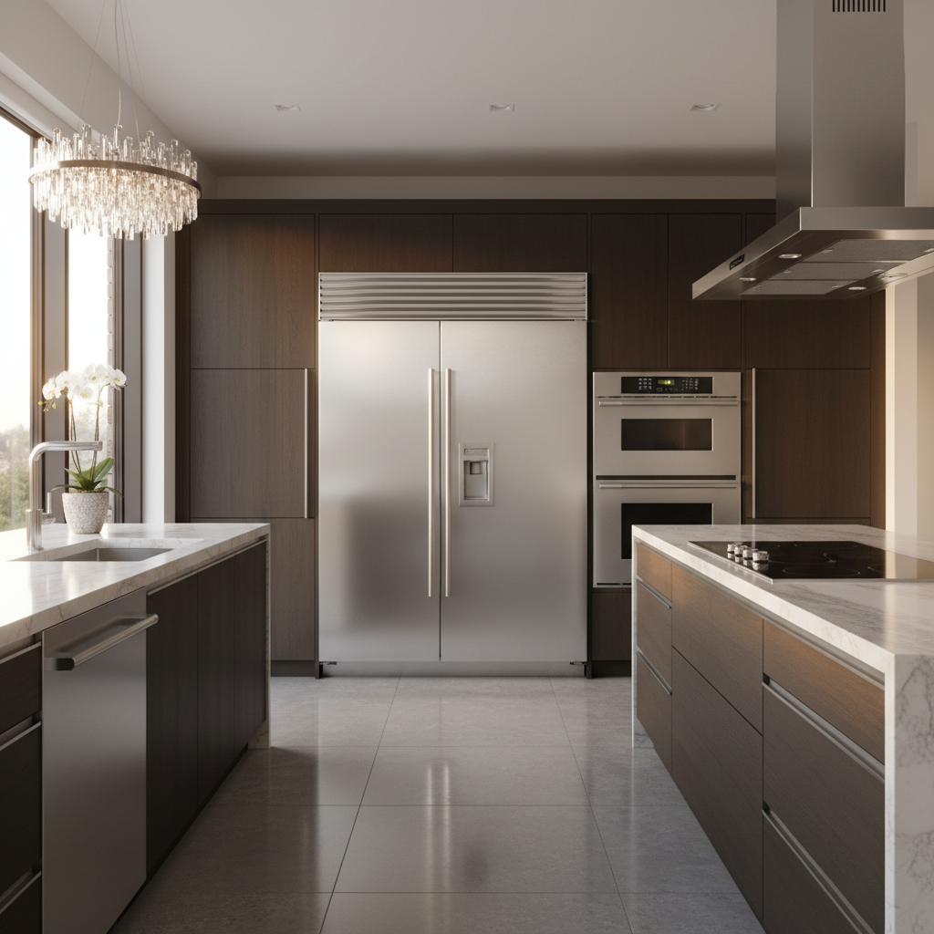 Premium appliance suite in a luxury home